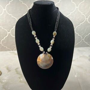 Real Shell Black & White Necklace purchased from Honolulu Hawaii 23 inches